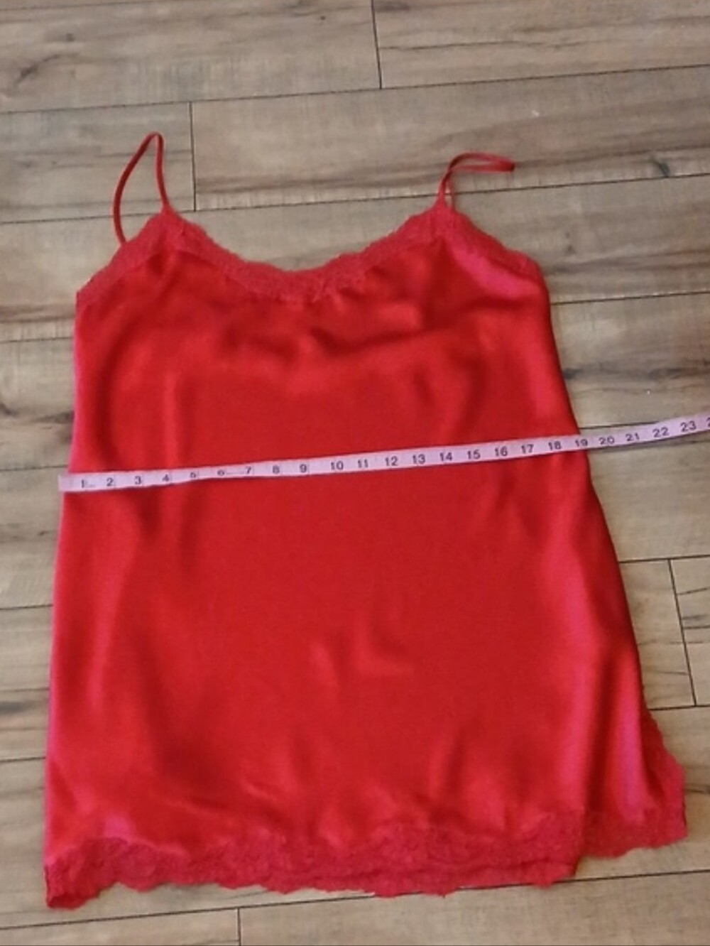 Victoria's Secret Women's Red Lace Trim Slip Mini Dress - Women's Lingerie Large - Picture 10 of 16